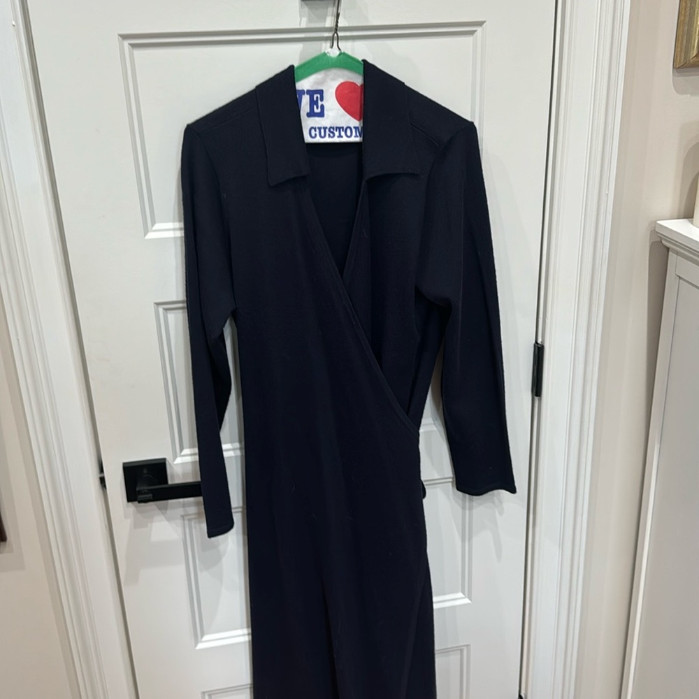 Nina Leonard wool wrap dress, Size L